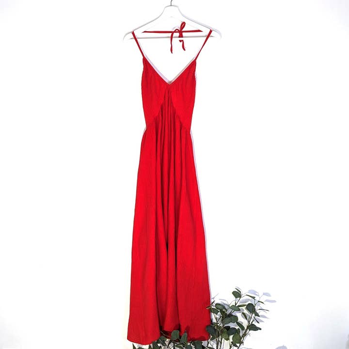 Tempest Designs – wholesale Dress – Women's – Cotton waffle fabric flattering strappy Summer dress (S-M)4