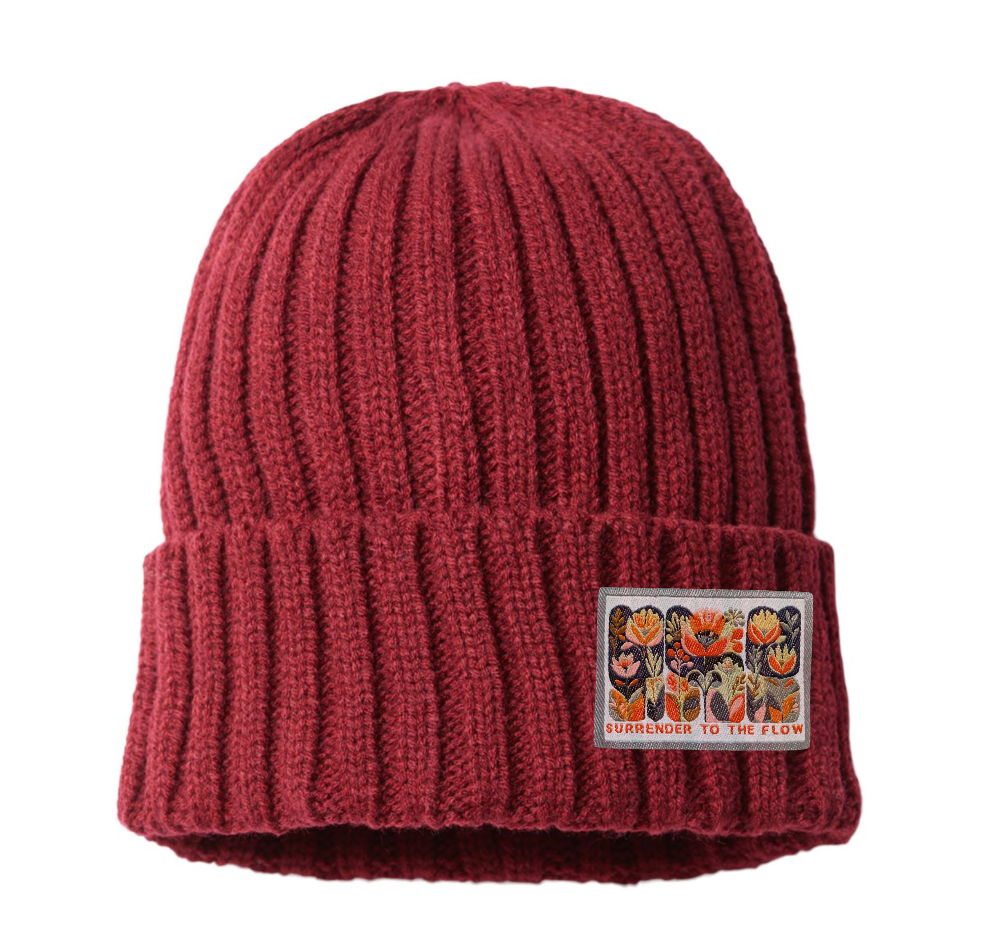 Spruce Seed – wholesale Beanie – Women's – Knit Beanie-Fisherman Hat- Surrender to the Flow Patch0