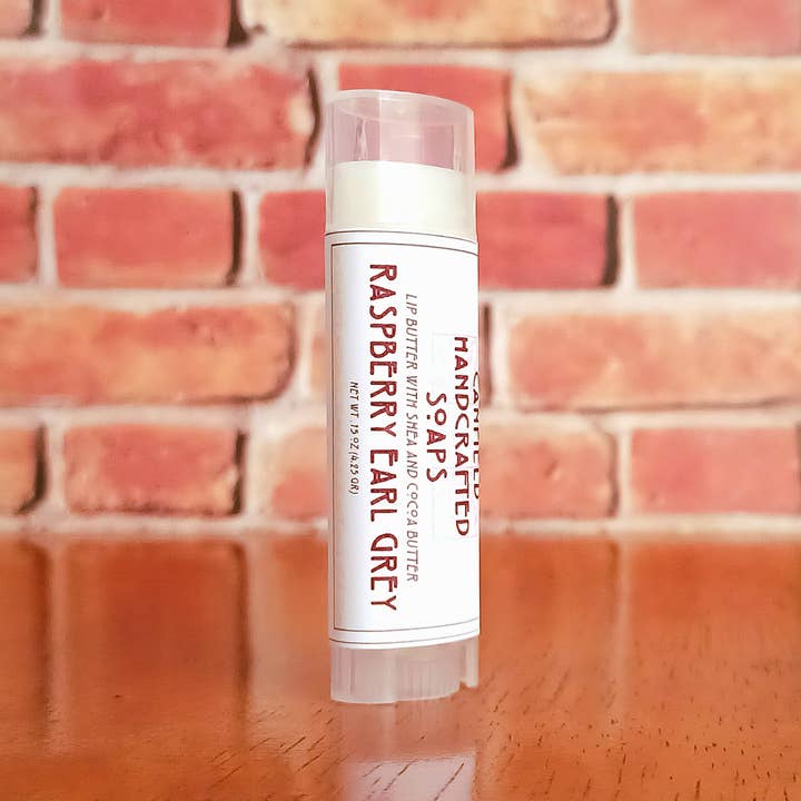 Lip Balm with Shea and Cocoa Butter - Raspberry Earl Grey for wholesale by Canfield Handcrafted Soaps
