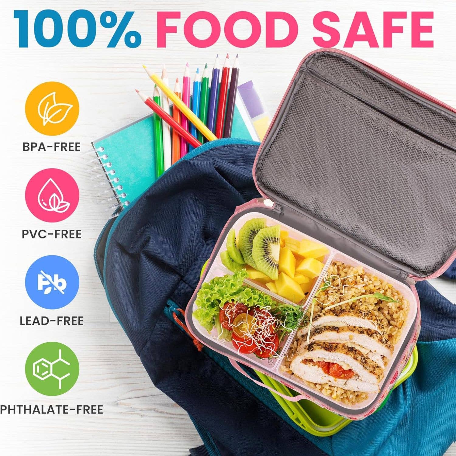 Zulay Kitchen - Wholesale Lunch Bag/Box - Kids - Insulated Lunch Bag With Spacious Compartment11