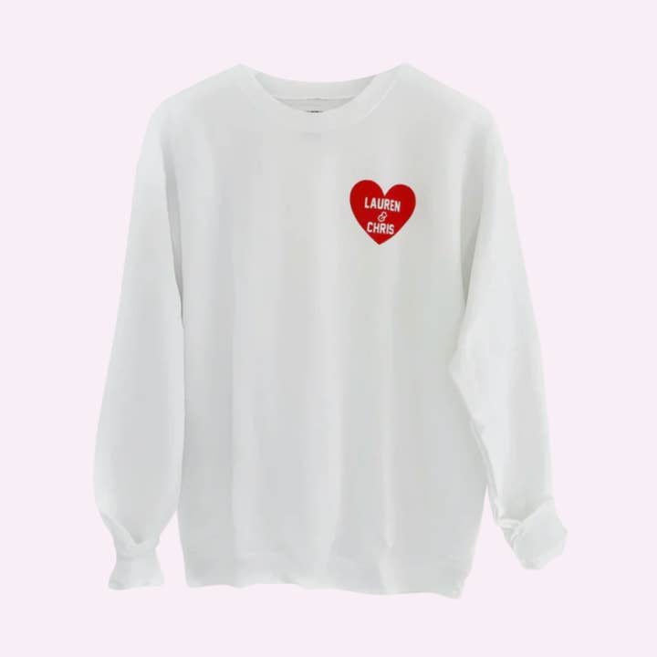 HJÄRTA U MEST ♡ anpassningsbar röd hjärtsweatshirt för wholesale av BFFS & BABES