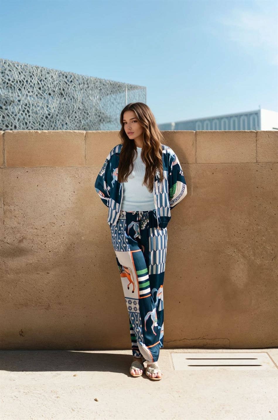 Cecile Wang - Wholesale Jacket - Women's - Horse print jacket in silk viscose KD8772VS-26