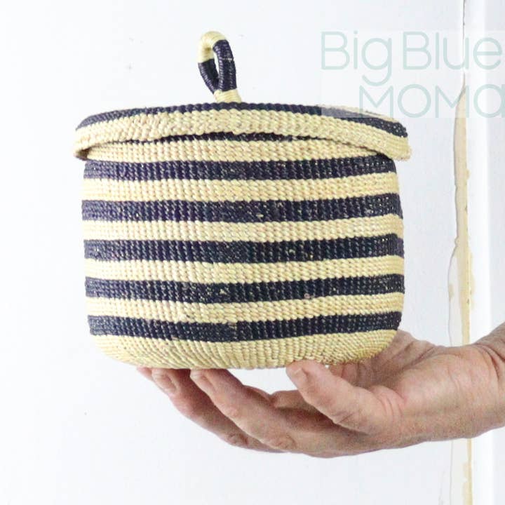 Big Blue Moma - Wholesale Basket - Single Weave Mini Lidded Pots4
