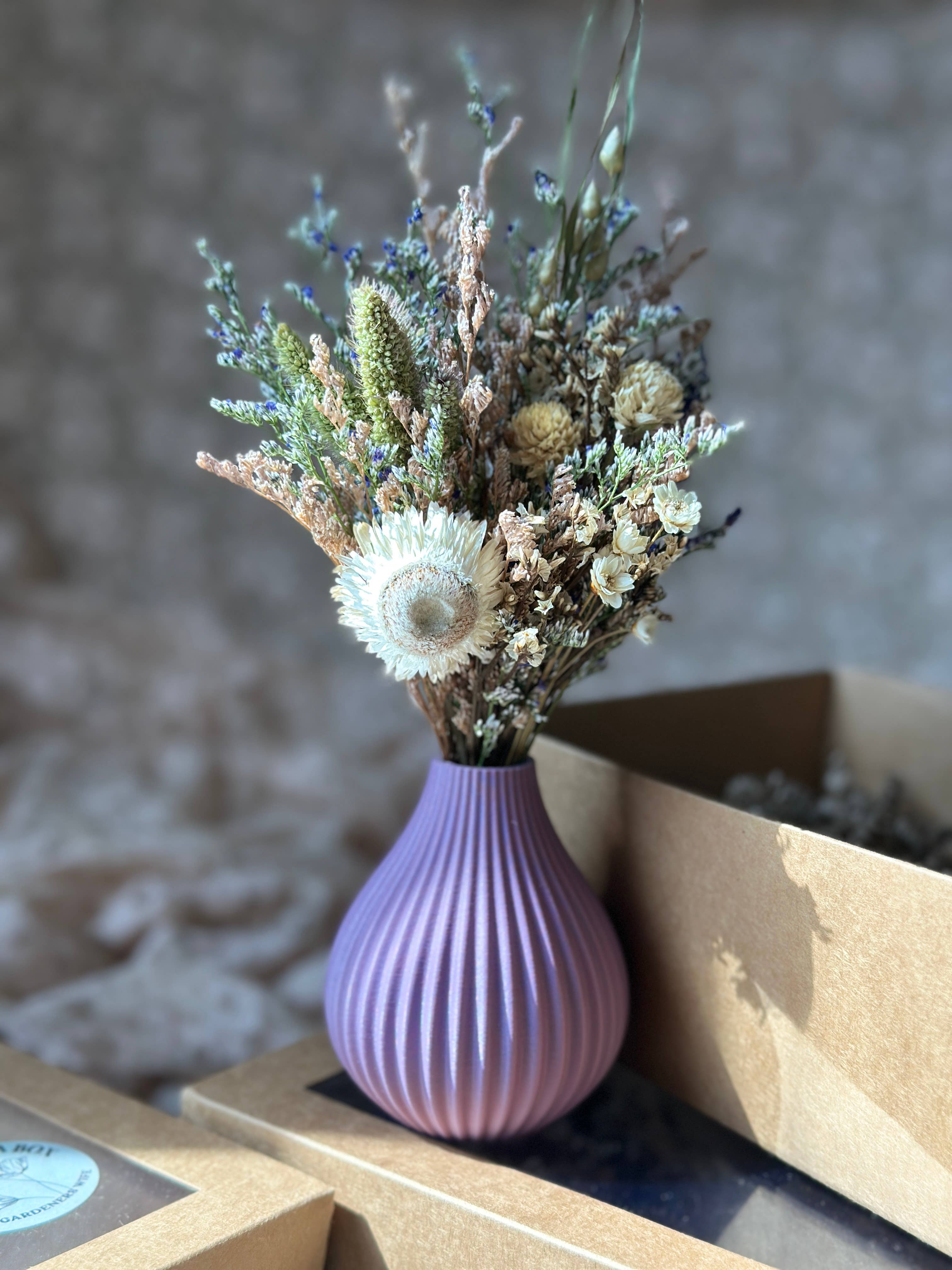 The Gardeners Wife - Wholesale Vase -  Bouquet in a Box — Dried Floral Bouquet + Vase Gift Set 36