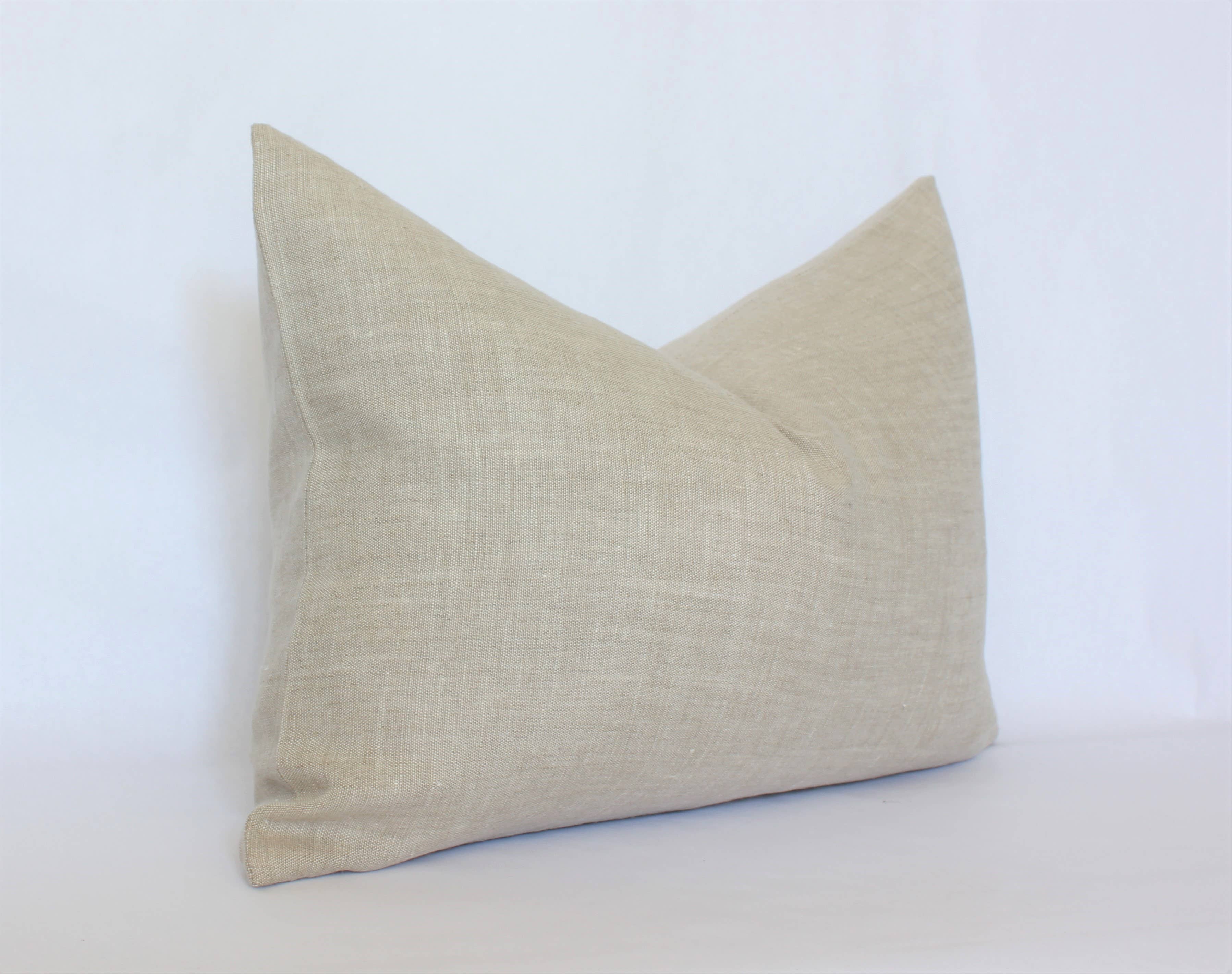 Textileish - Wholesale Throw Pillow Cover - Beige Linen Pillow Cover, Designer Throw Pillow 
| Oatmeal6