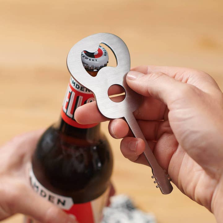 Solid Steel Guitar Bottle Opener for wholesale by Oakdene Designs
