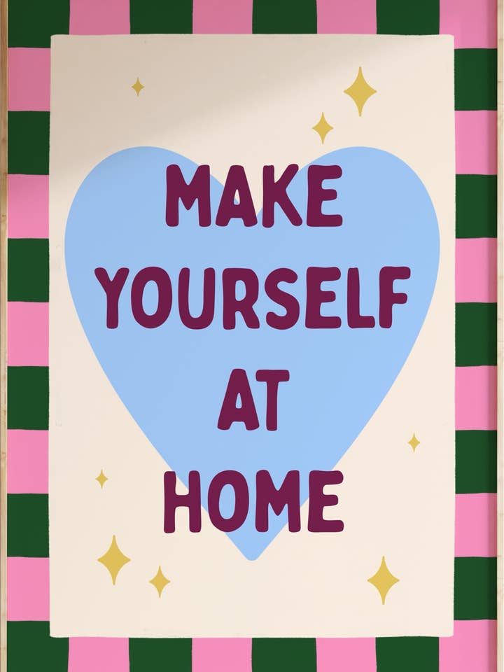 Imprima de Arte "Sinta-se em Casa" por atacado de Funky Dory