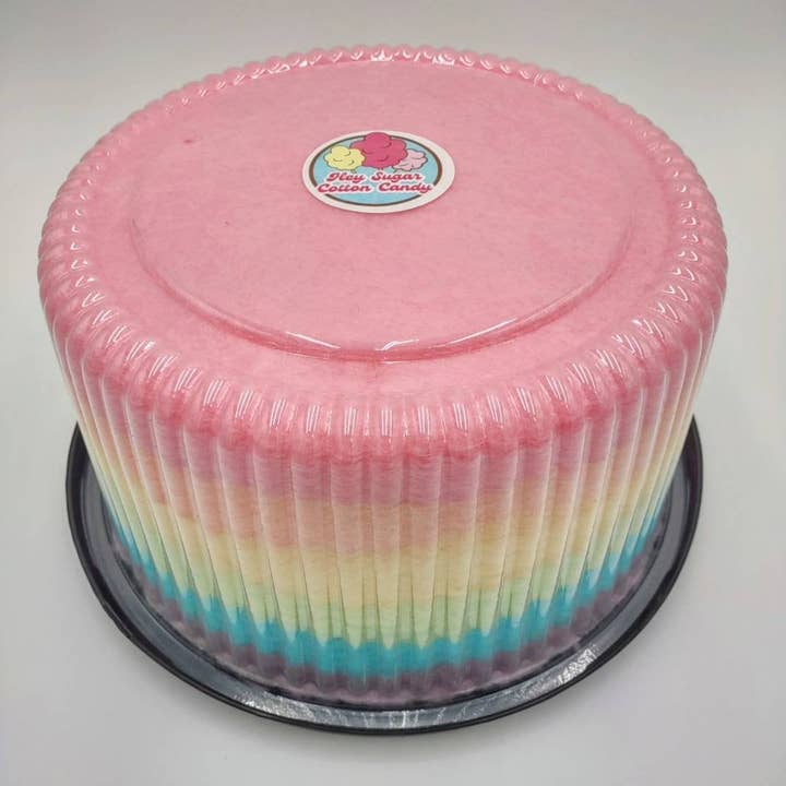 Hey Sugar Cotton Candy - Wholesale Cake/Cupcake Topper - Vibrant Rainbow Cotton Candy Birthday Cake: Perfect for Delicious Candyland Parties, Gender Reveal, Baby Showers, Sweet 16, Gluten free cake1