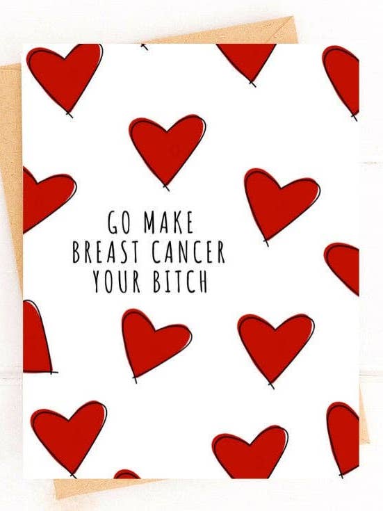 Funny Breast Cancer Get Well Card for Chemo and Cancer for wholesale by Five Dot Post