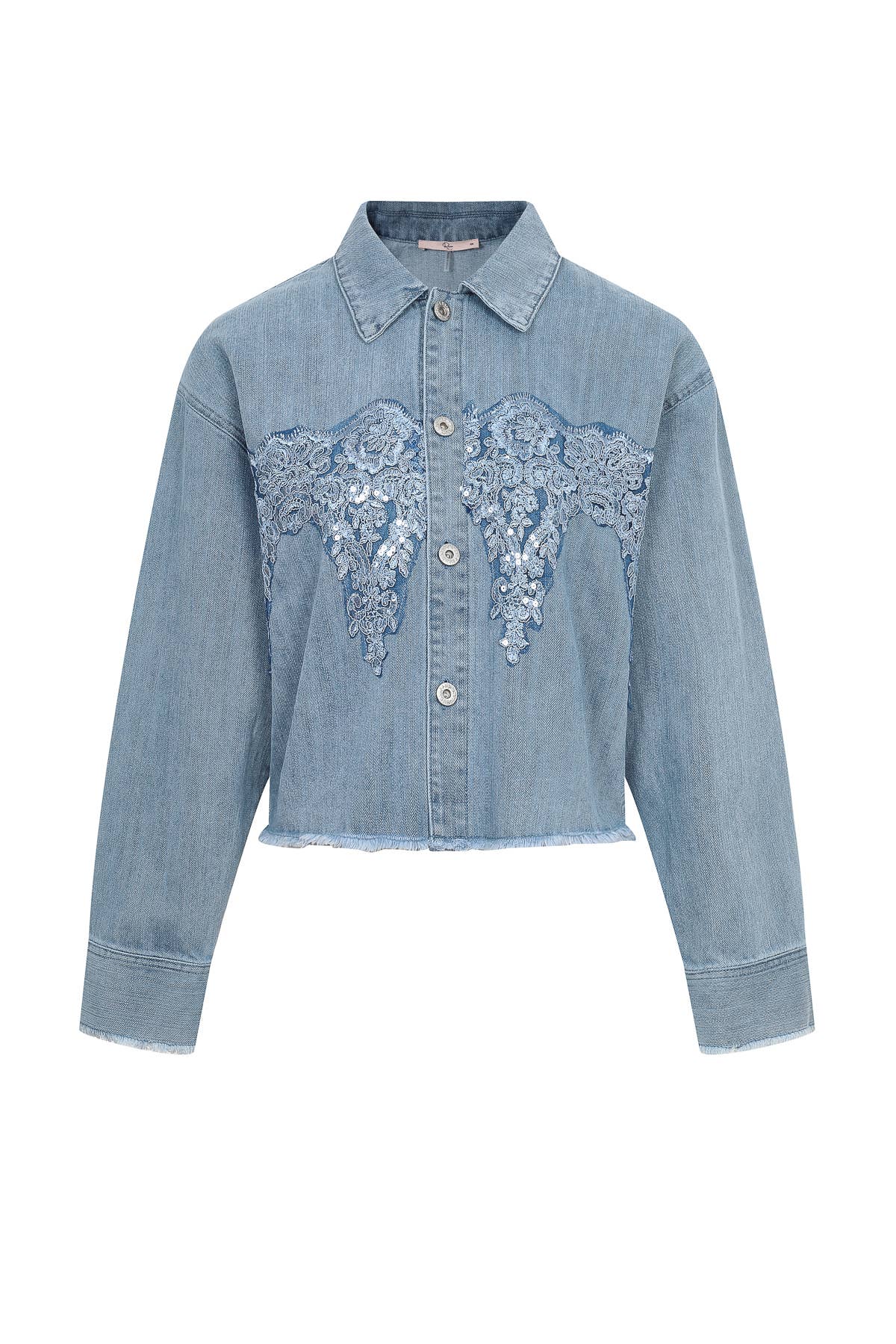 RIVIR – Großhandel Jeansjacke – Damen – Paillettenbesetzte Jeansjacke