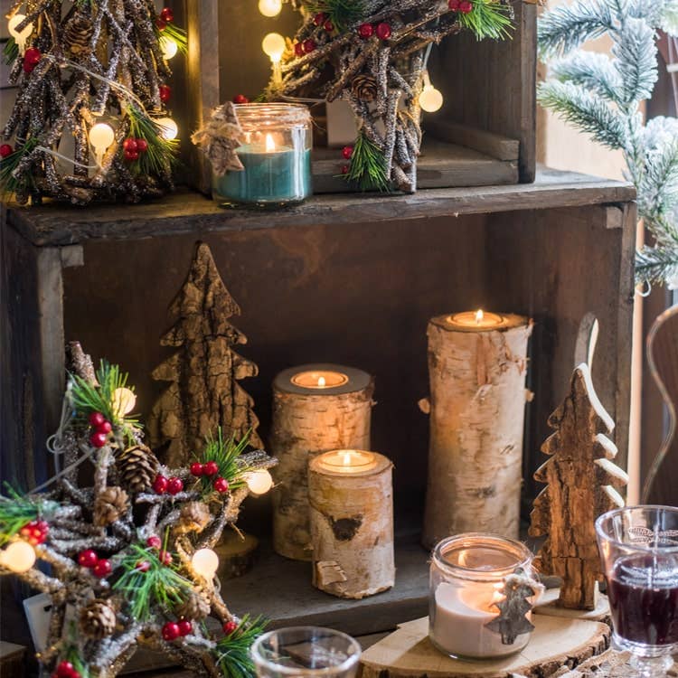 Rustic Reach - Wholesale Candle Holder - Birch Wood Candle Holder Tea Light Holder in Various Sizes8