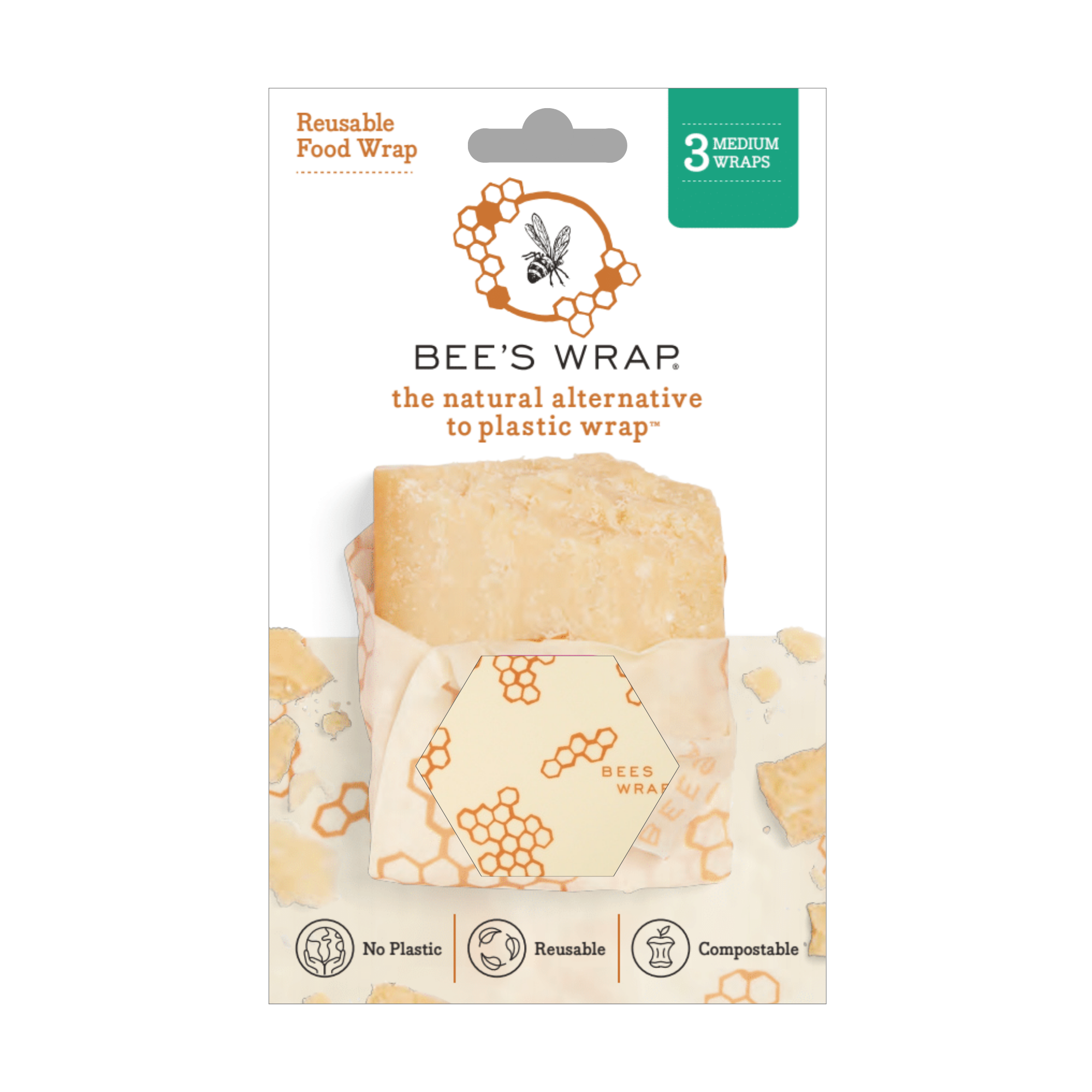 Bee's Wrap - Wholesale Food Storage Wrap/Bag - Countertop Cheese Display (7ct)1