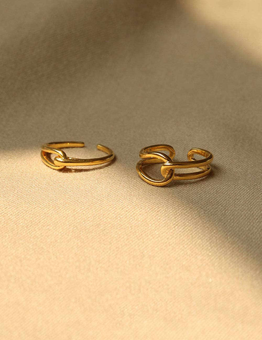Dipped Shop - Wholesale Band/Stacked Ring - Minimalist Knot Adjustable Open Ring DP25B7942