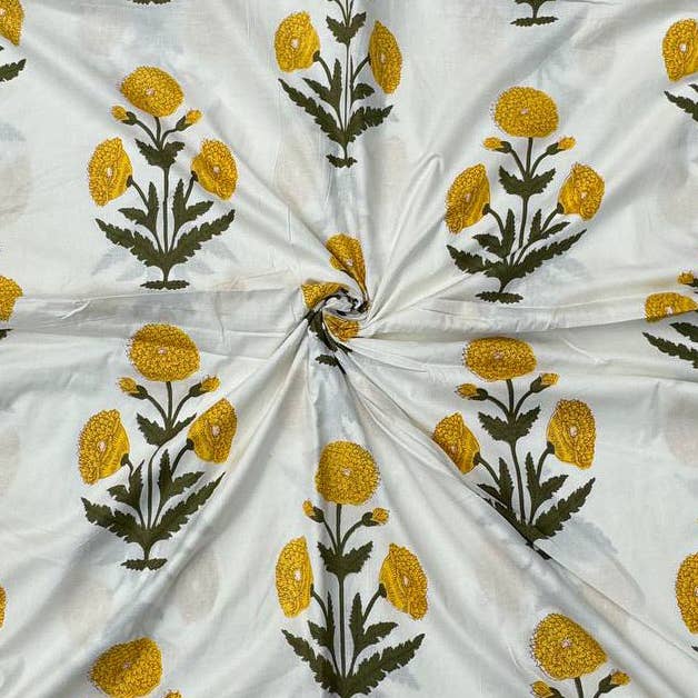 bhavnas boutique - Wholesale Fabric Paint - Pure Cotton Handmade Floral Print Fabric Dressmaking Fabric