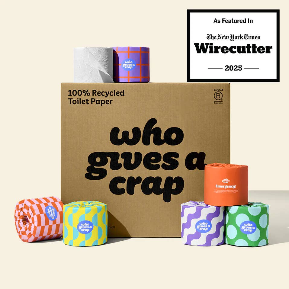 Who Gives a Crap - Wholesale Toilet Paper - 100% Recycled Toilet Paper - 48 Rolls