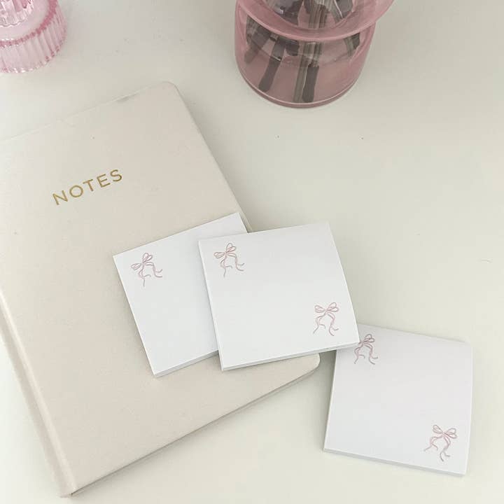 Grow in Grace – wholesale Sticky notes – Pink Bow Coquette sticky note, Christian stationary4