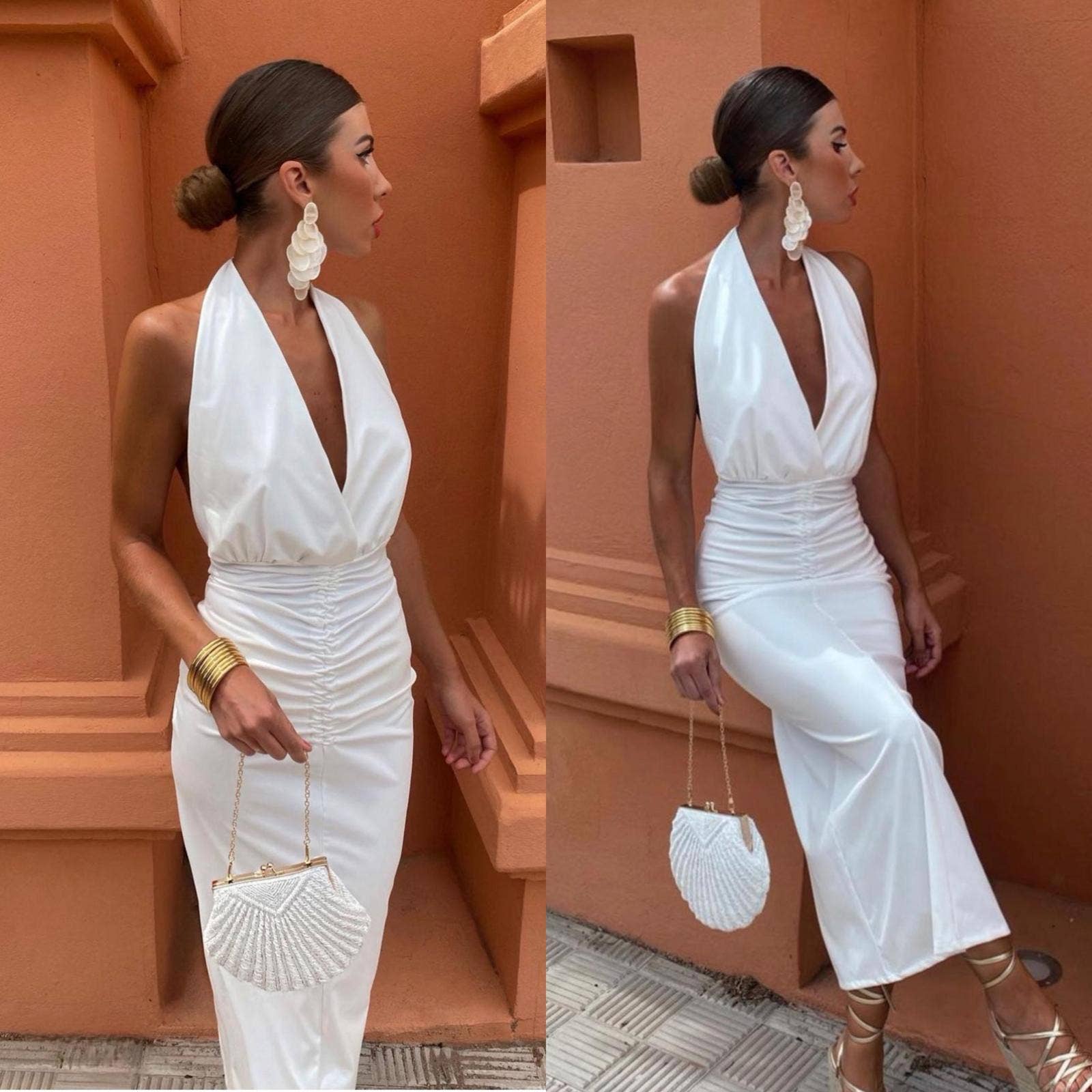 LORIANE – wholesale Dress – Women's – 6194 - Sleeveless long dress with bare shoulders9