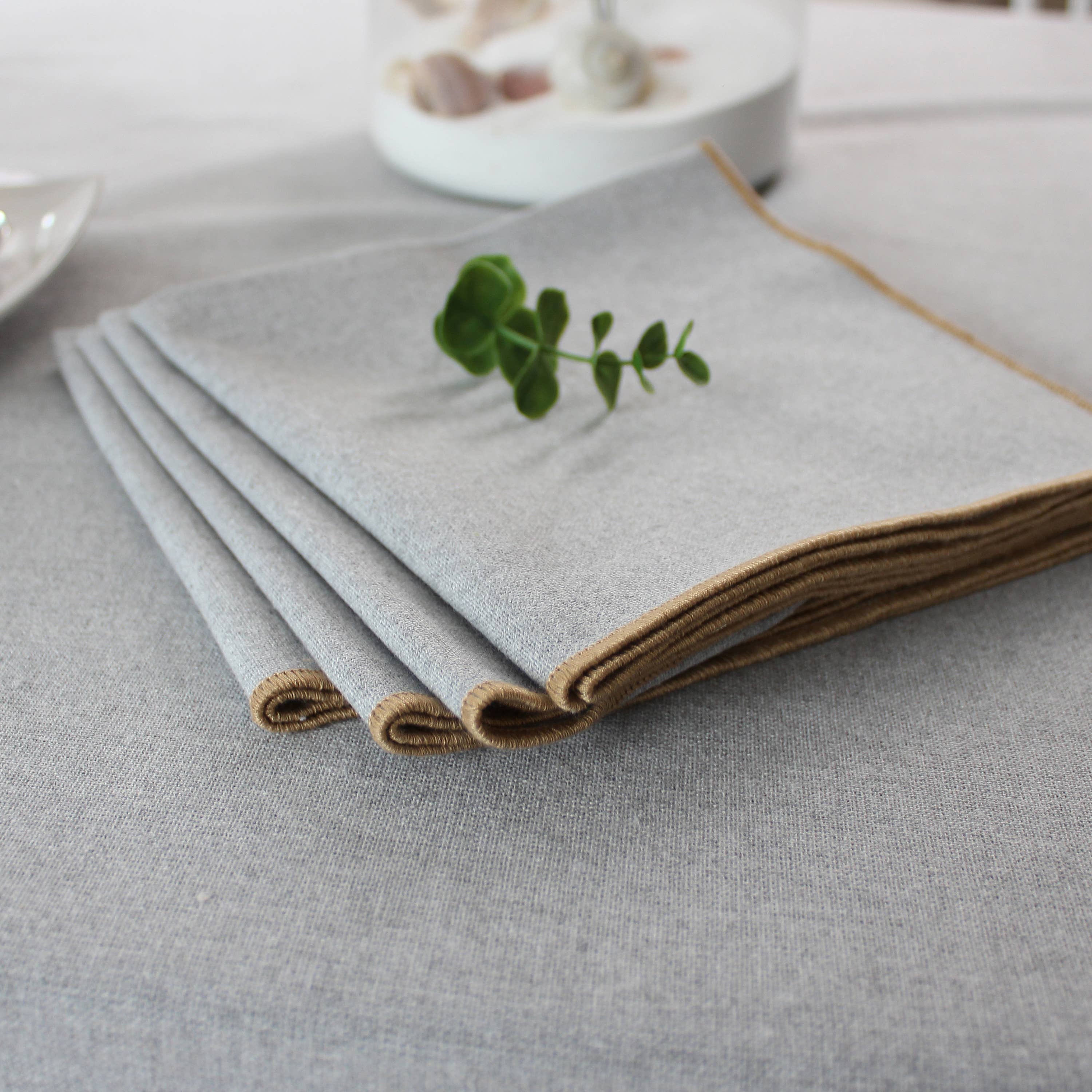 DECOSTARS - CmaDECO - Wholesale Dinner & Cloth Napkin - LINA natural napkins (set of 4)5