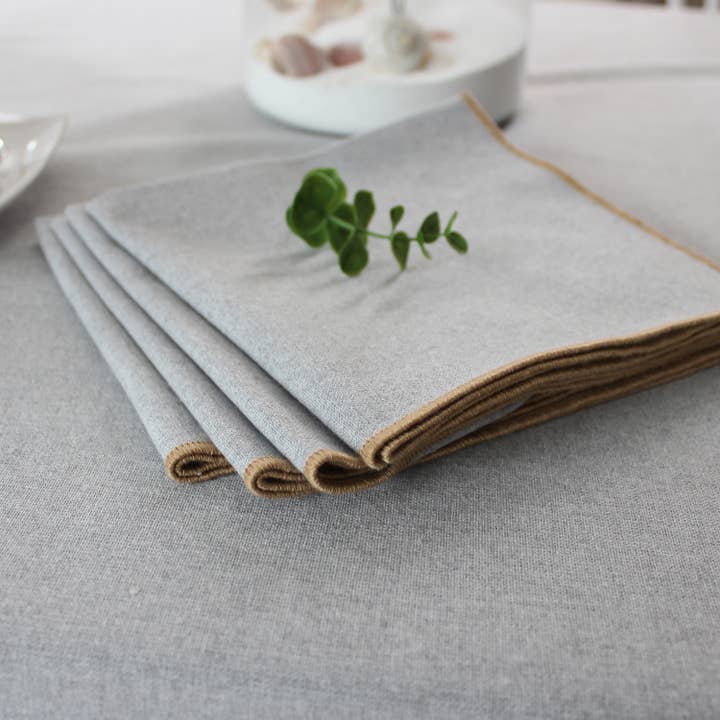 DECOSTARS - CmaDECO - Wholesale Dinner & Cloth Napkin - LINA natural napkins (set of 4)5