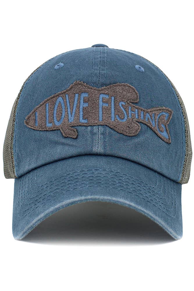 Hana - Wholesale Trucker Hat - Women's - I LOVE FISHING Mesh Back Baseball Cap3