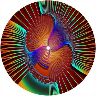Slipmat 12"/ 7" för skivspelare - Spiral 6 för wholesale av Phatmatz