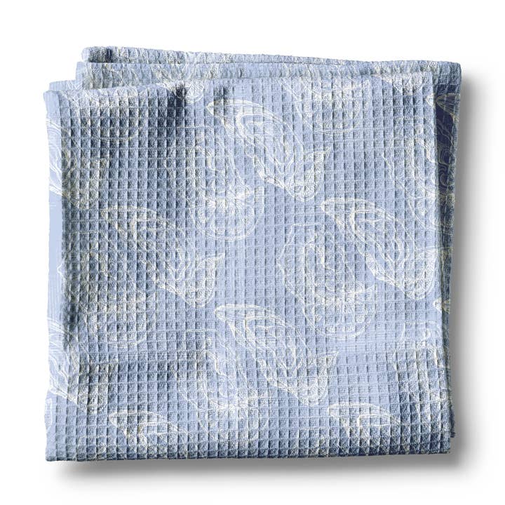 Torchon de cuisine côtier nautique en coquille d'huître océanique pour la vente par Canary Road