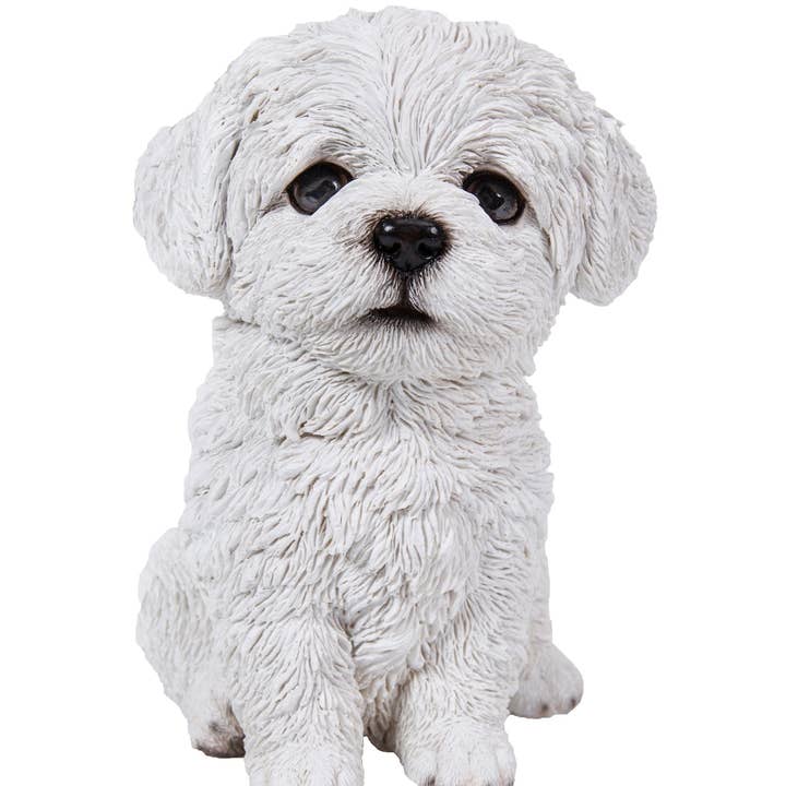 Hi-Line Gift Ltd. - Wholesale Outdoor Ornament/Decor - Maltese Puppy Statue4