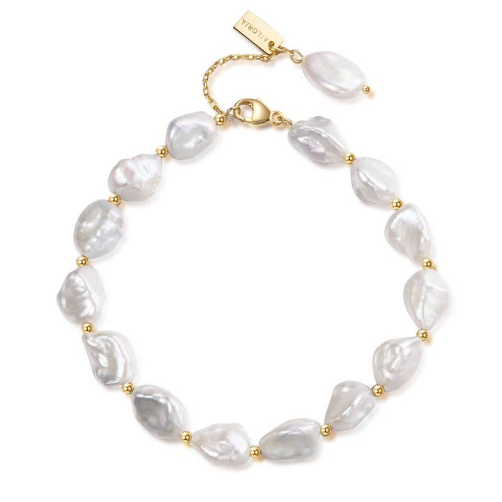 AILORIA - Wholesale Beaded Bracelet - SUMI bracelet gold/white pearl