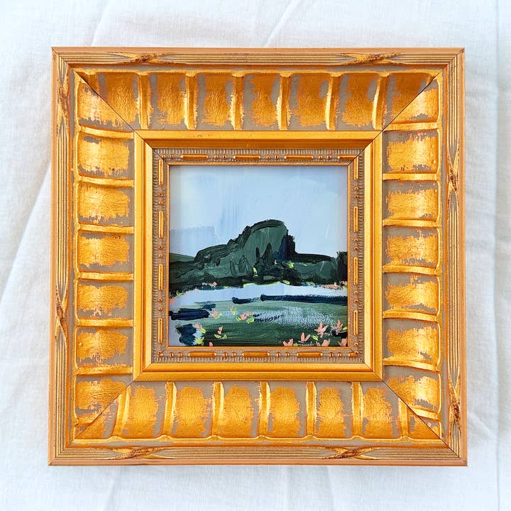 Pink Flowers on the Marsh, Original Painting for wholesale by Green Barn Studio