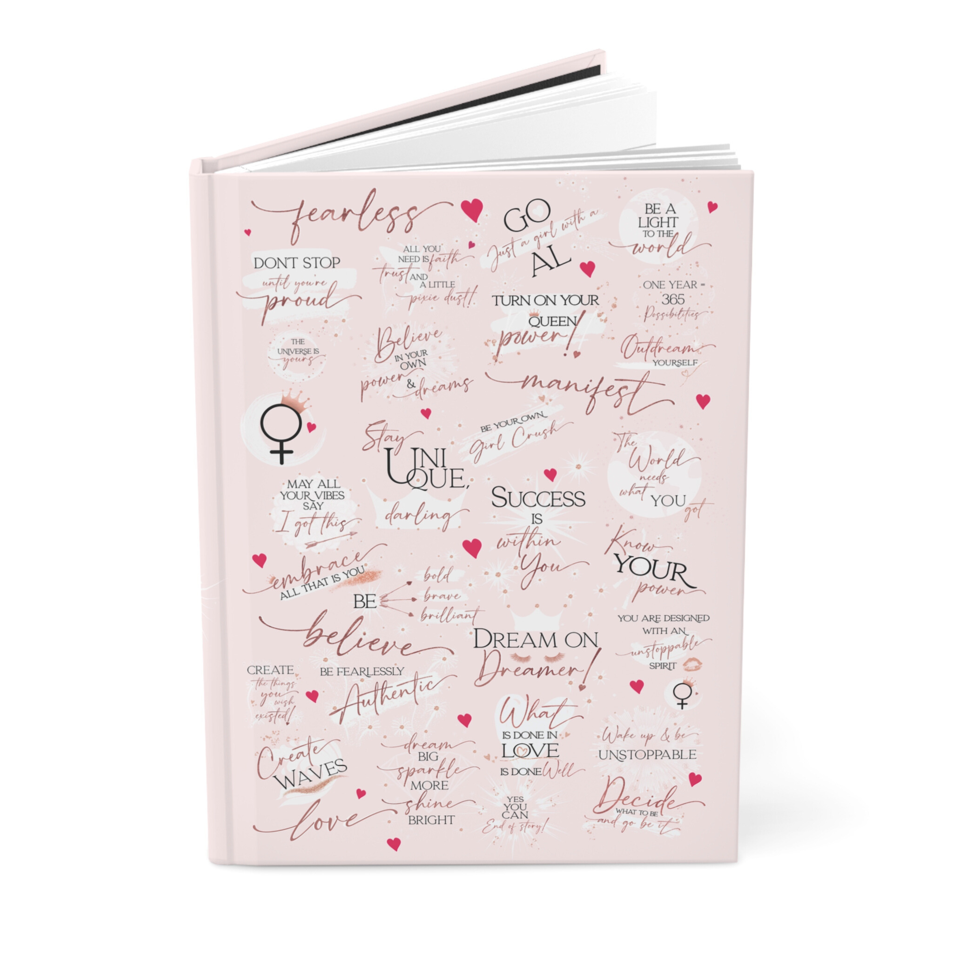 Girl Power 24/7 - Wholesale Journal/Diary - Girl Boss Hardcover Journal - Make an Impact! - Pink Rose2