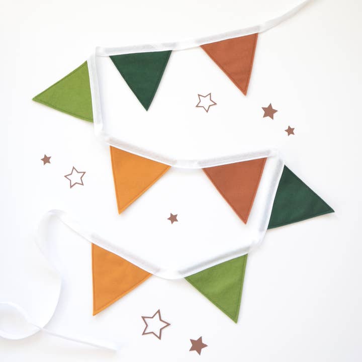 Styled to Sparkle – wholesale Bunting/garland – Jungle Safari Felt Bunting - 1 metre | Boy's Bedroom Decor1