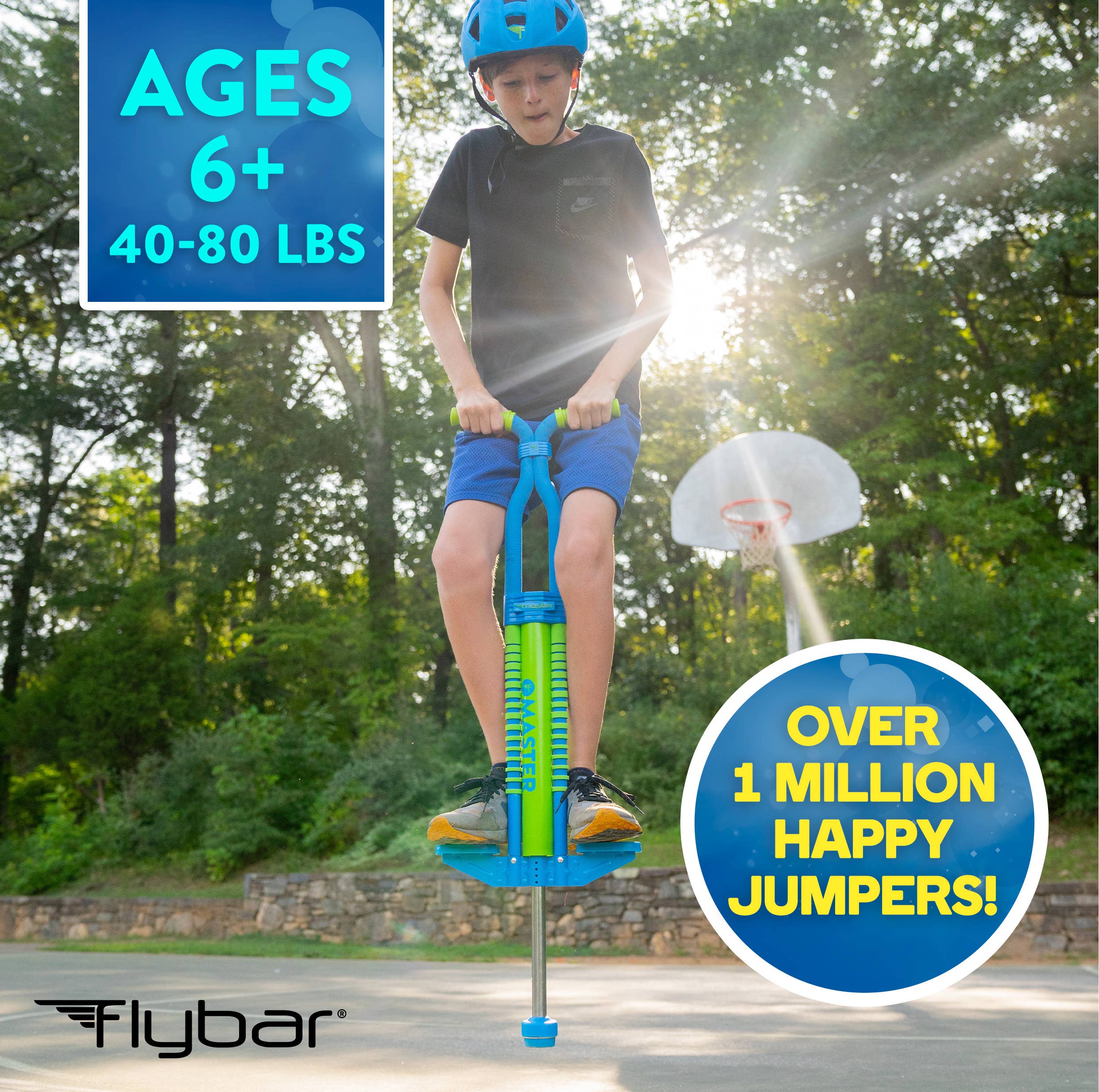 Blue Green Flybar Master Pogo Blue/Green for wholesale on Faire1