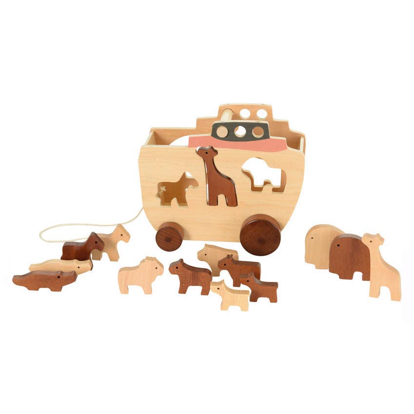 Egmont - Wholesale Wood Toy - Kids - Pull-Along Noah's Ark0