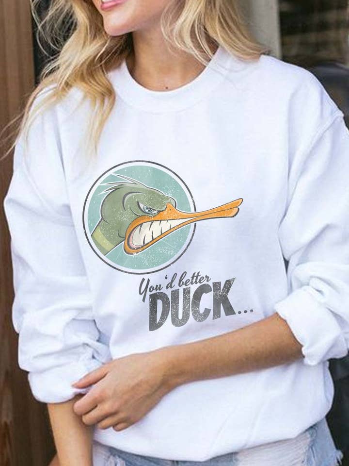 M8398-SW DUCK grafiska tröjor för wholesale av HARANG