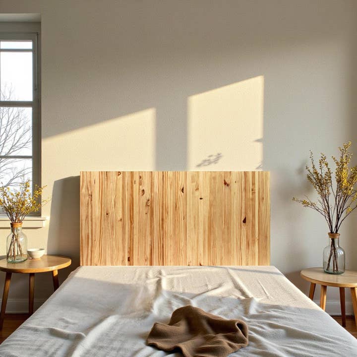 YARI Cabecero de madera maciza. Acabado "O A K". para venta al por mayor de Raw Wood