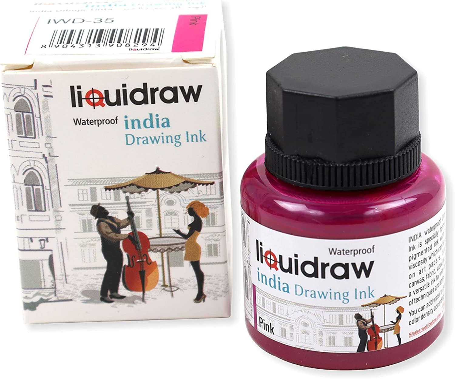 Liquidraw - Vente Tampons encreurs - Encre de dessin colorée Liquidraw Encre de Chine, imperméable, 35 ml15