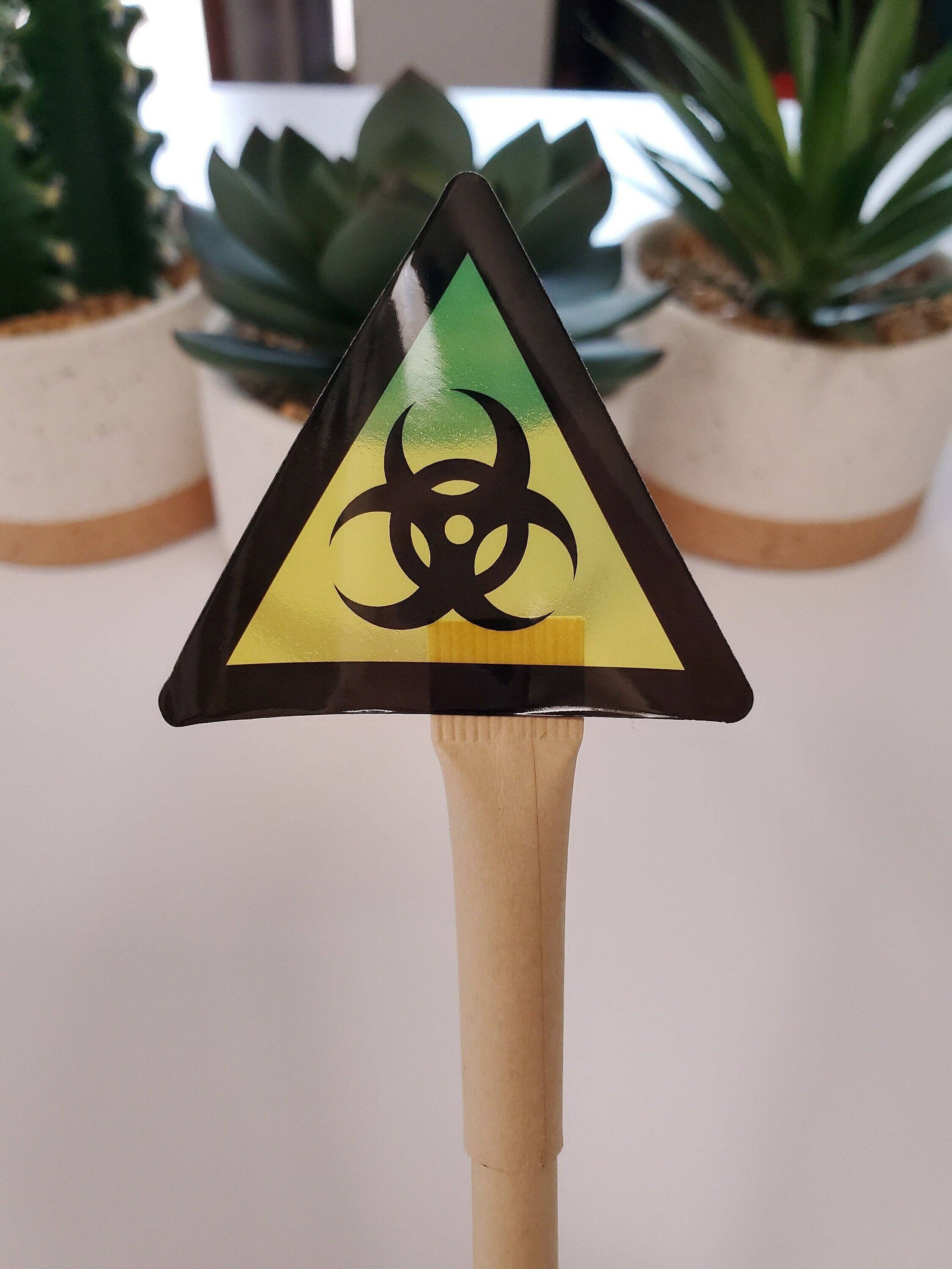 Fig Tree Works - Wholesale Sticker - Biohazard Warning Clear Vinyl Sticker1