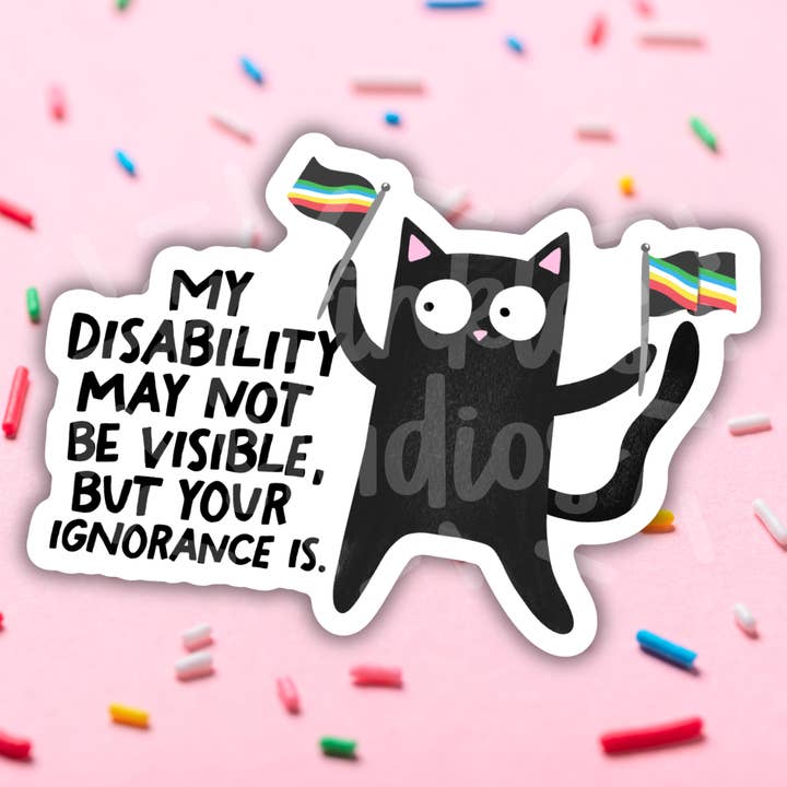 Sprinkles Studios - Wholesale Sticker - Disability Not Visible Vinyl Sticker