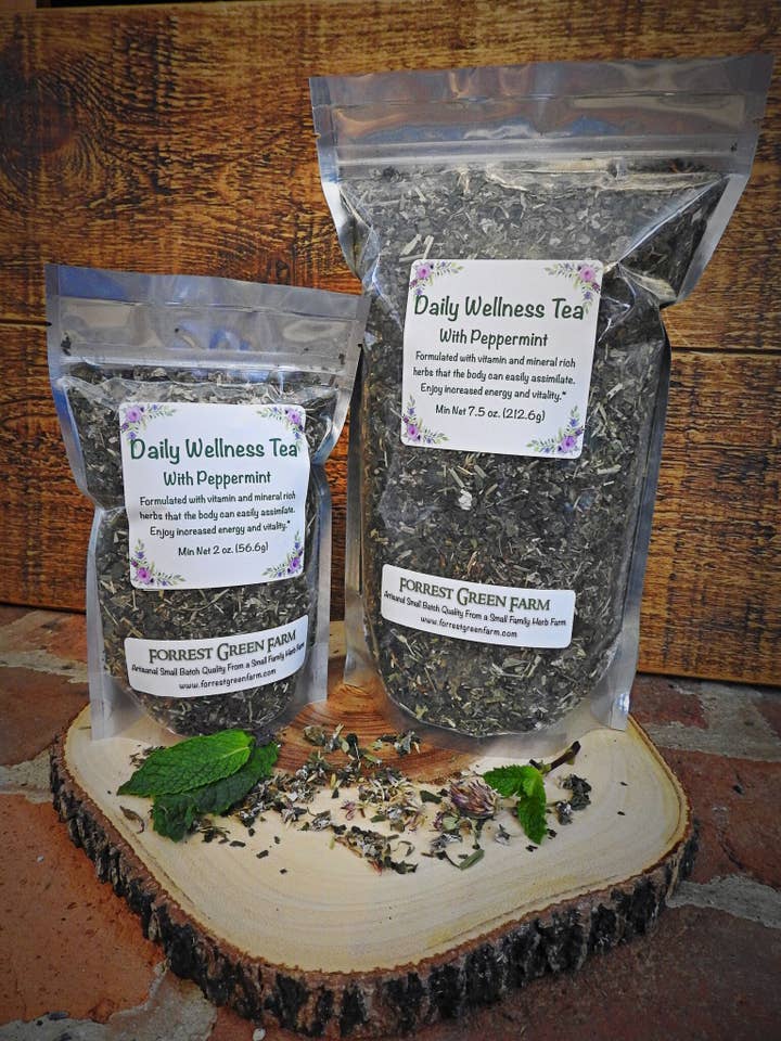 Daily Wellness With Peppermint Tea for wholesale by Forrest Green Farm