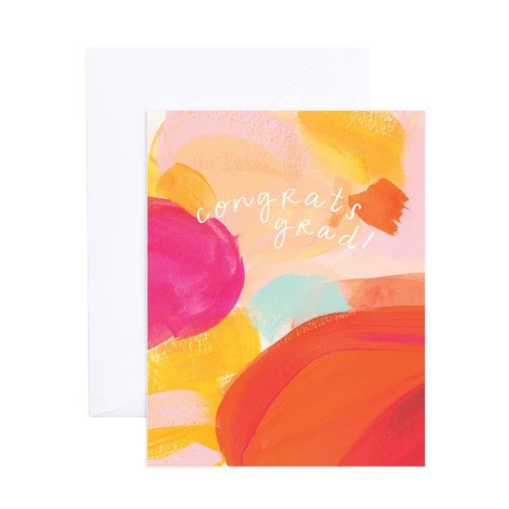 Carte de remise des diplômes aquarelle colorée Alexx pour la vente par Evergreen Summer