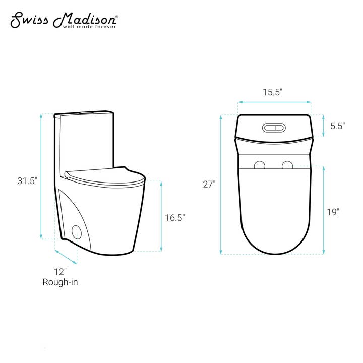 Swiss Madison - Wholesale - St. Tropez 1-PC Toilet with Cascade Smart Seat Bidet4