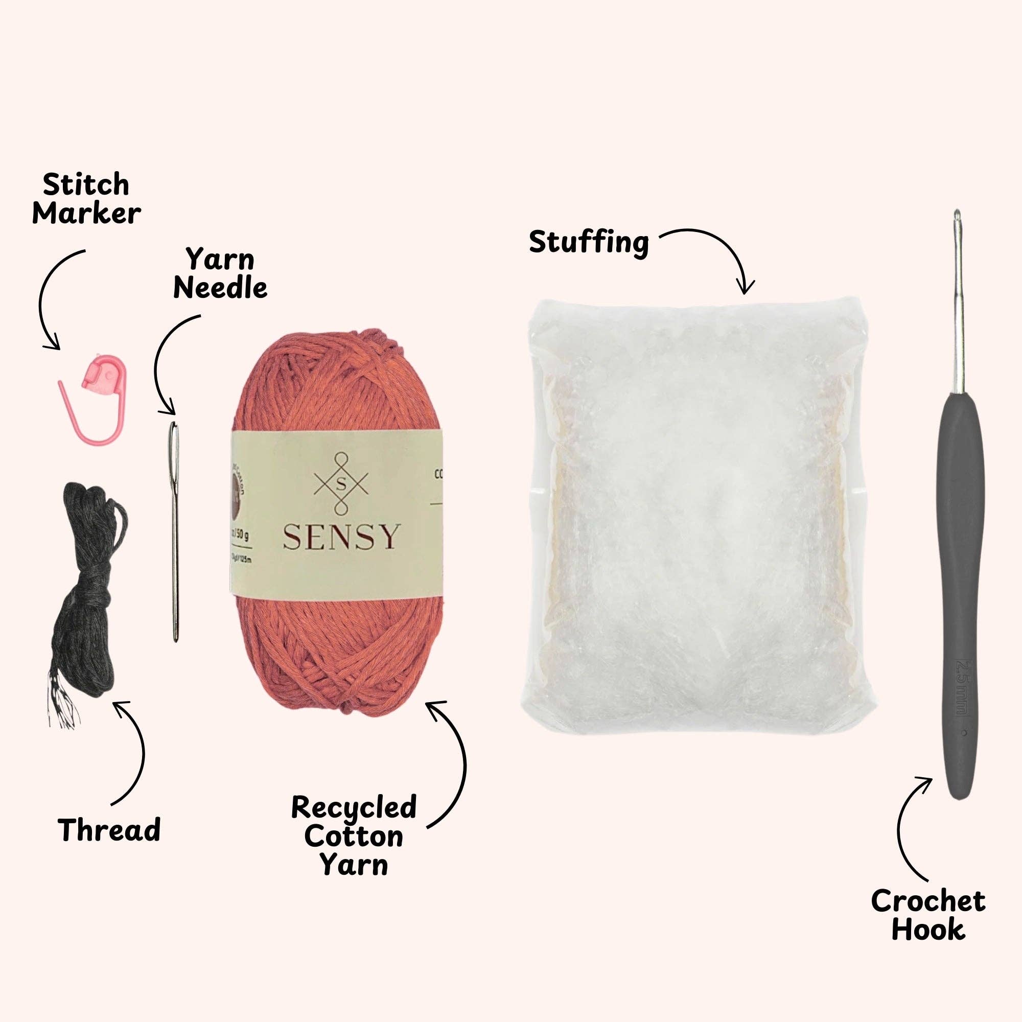 Sensy – Engroshandel Strikke-/hækleartikler – Sensy Hæklet Amigurumi Sæt16