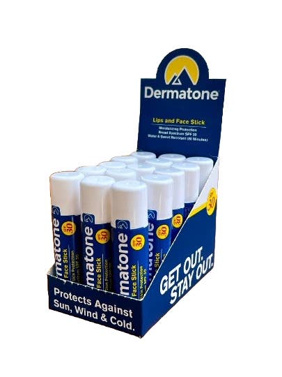DERMATONE - Wholesale Lip Balm - Lips & Face Stick SPF 30 (15 piece display)