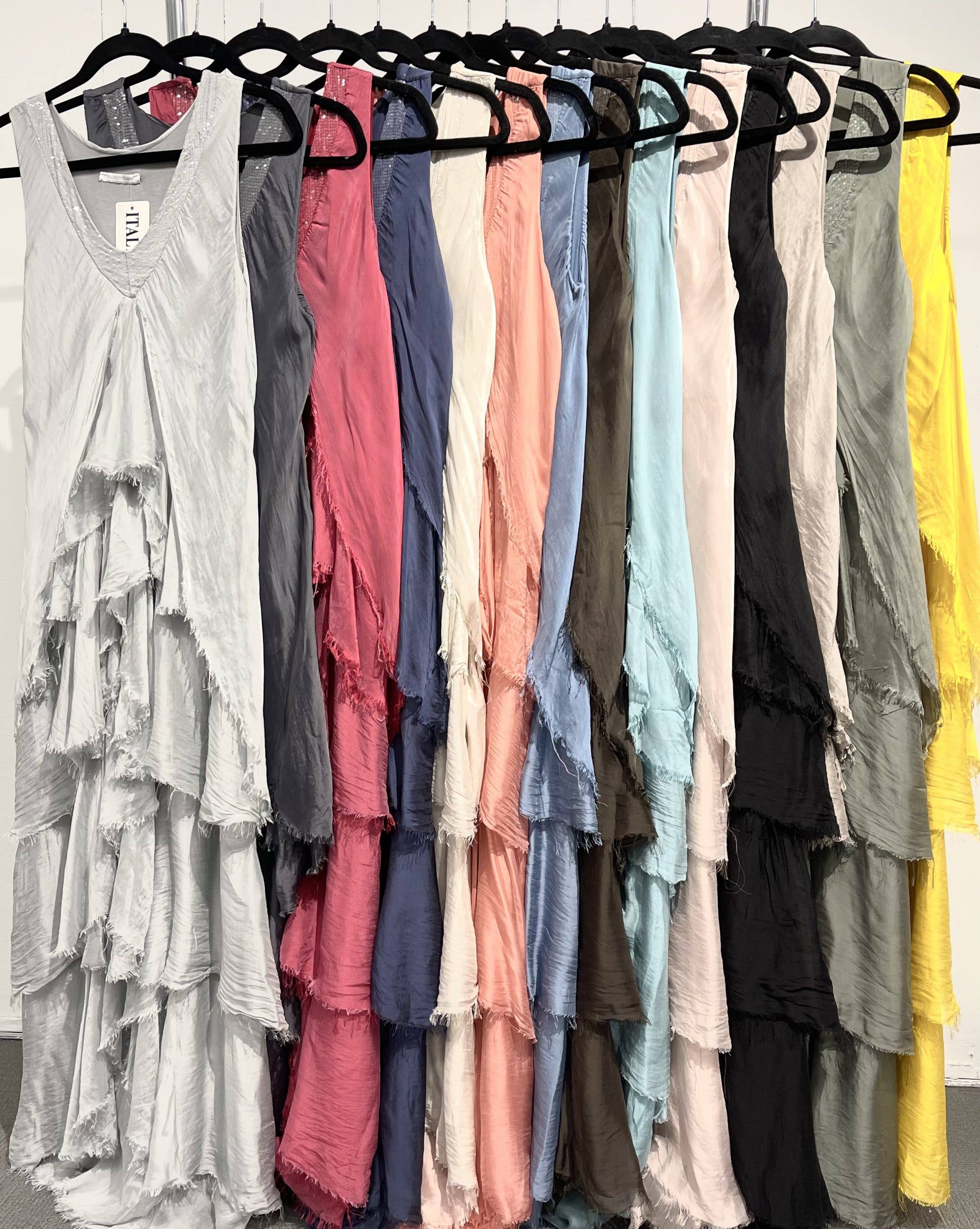 Dance in Paris - Wholesale Dress - Women's - Women's Maxi Silk Sequin V-Neck Dress, Sleeveless1