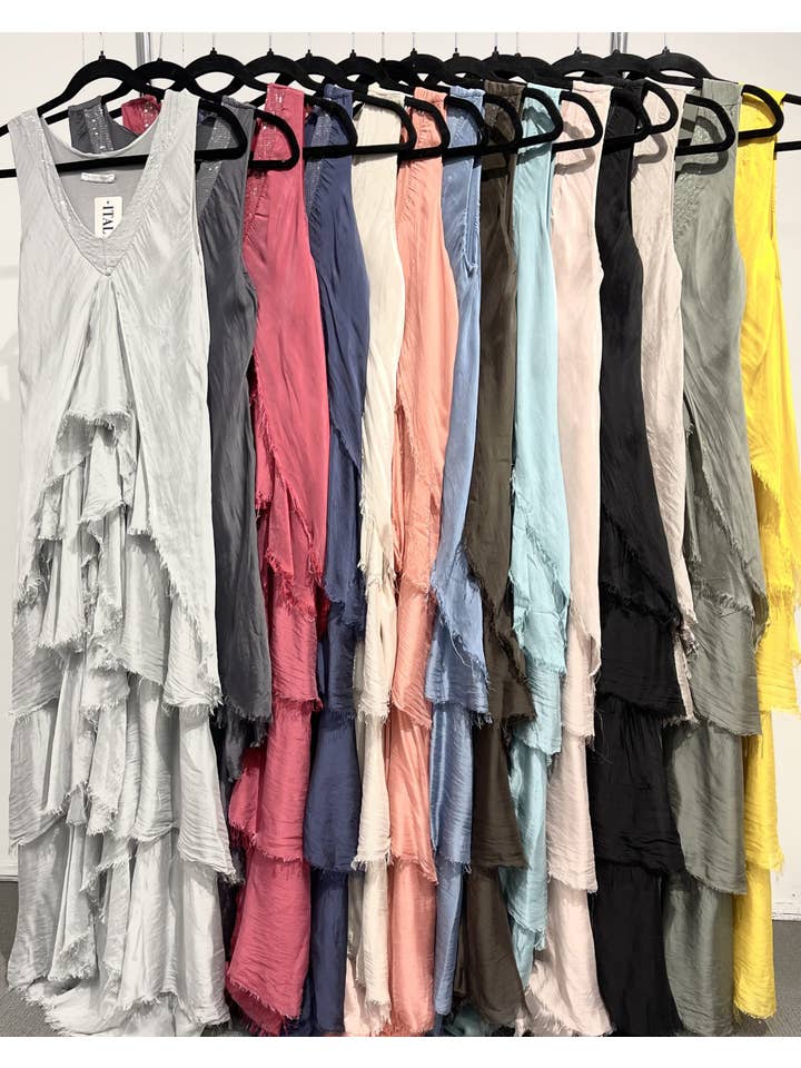 Dance in Paris - Wholesale Dress - Women's - Women's Maxi Silk Sequin V-Neck Dress, Sleeveless1