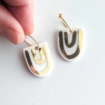 October Forever - Wholesale Dangle Earrings - Little Rainbow Hoops1