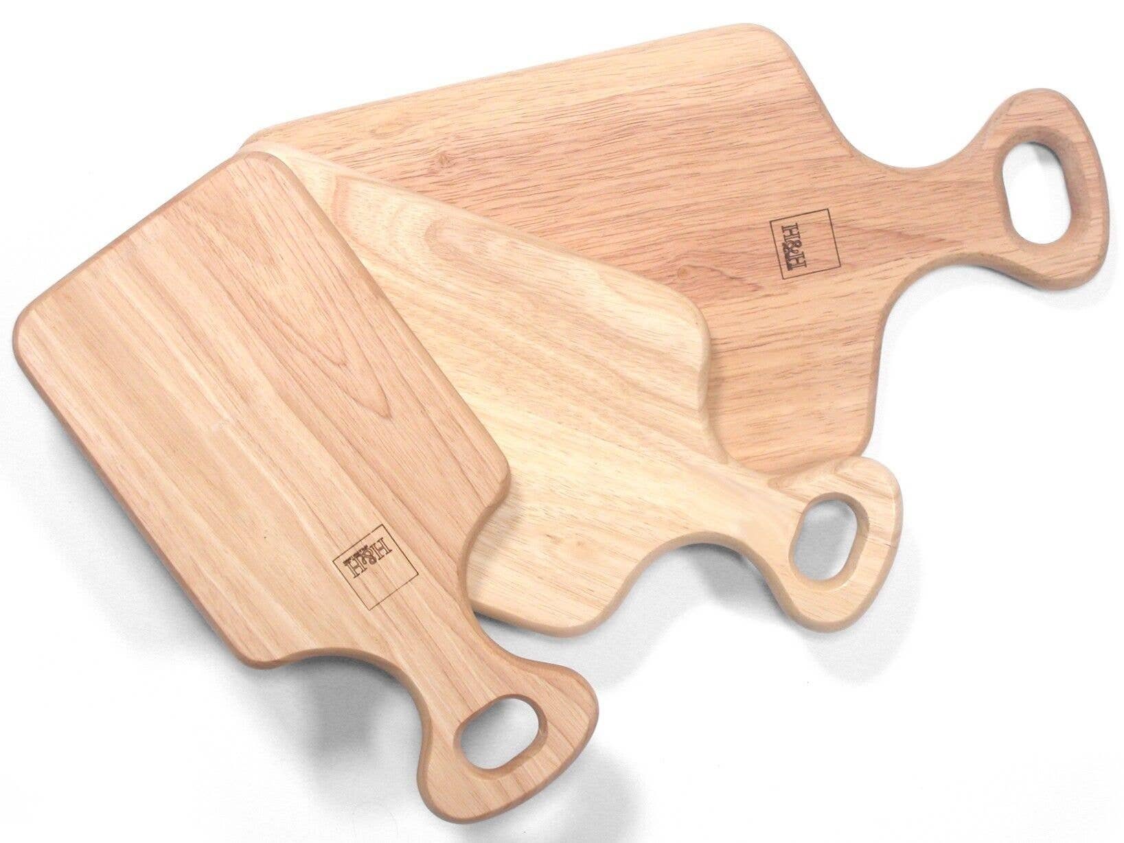 H&H - Wholesale Cutting Board - Light Wood Rectangular Cutting Board With Handle 17X35Cm1