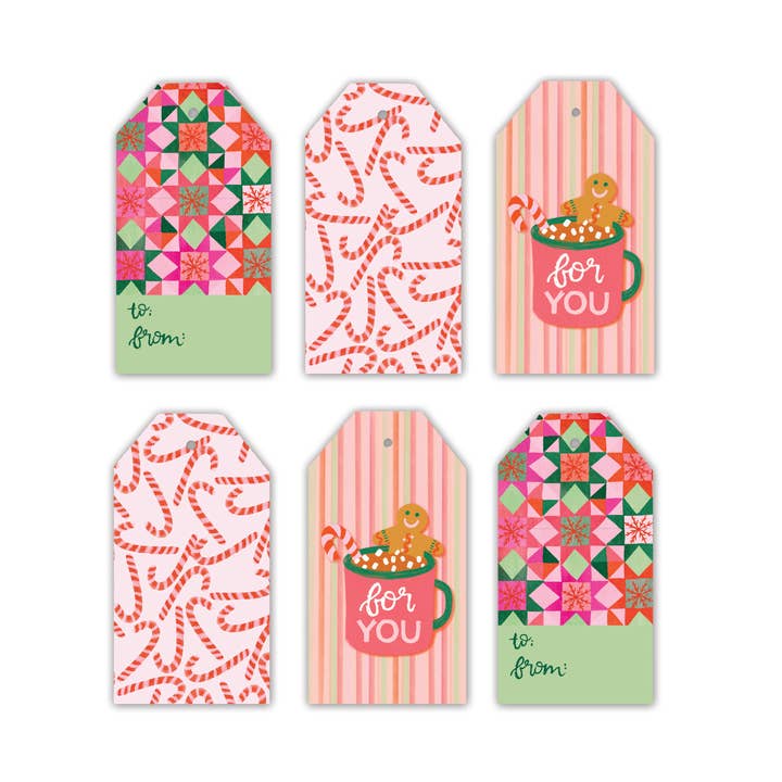 Ensemble d'étiquettes cadeaux Holiday Sweets pour la vente par The Paper Curator
