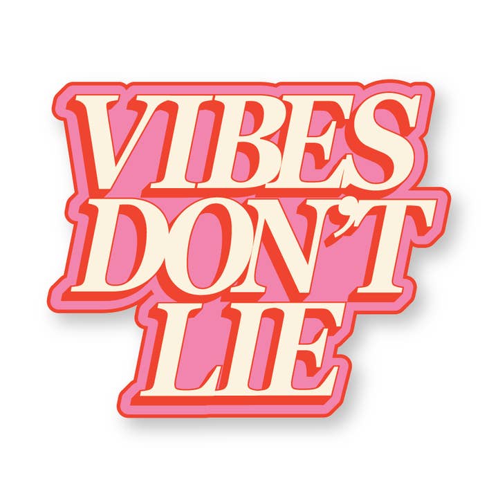 VIBES DON'T LIE - sticker for wholesale by Mixtape Paper Co.
