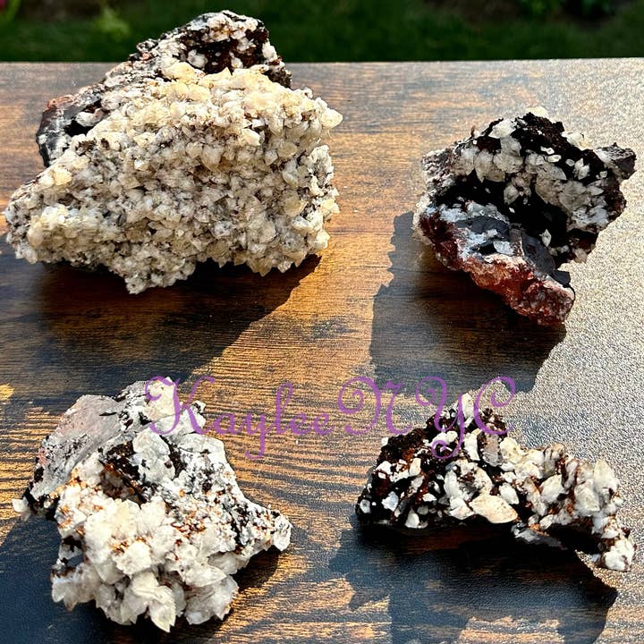 KayleeNYC - Wholesale Spiritual Stone/Crystal - 4-5 PCs Natural Diamond Calcite cluster Crystal Healing5